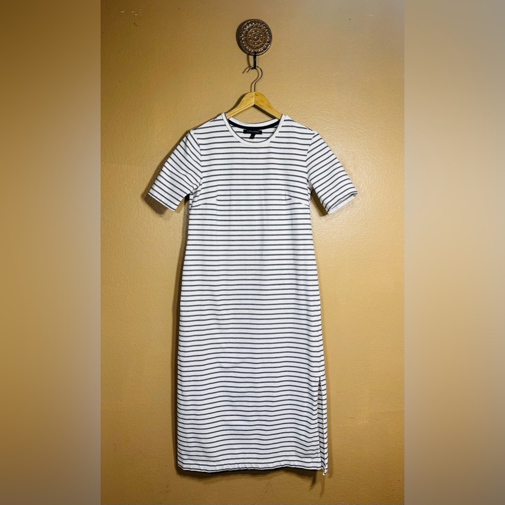 Banana Republic Striped White and Black Dress